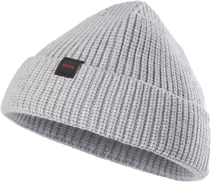DASMINI Fisherman Beanie Hats for Men Women,Knit Trawler Skull Cap,Watch Cap,Spring Fall Winter Warm Short Hats - Image 1
